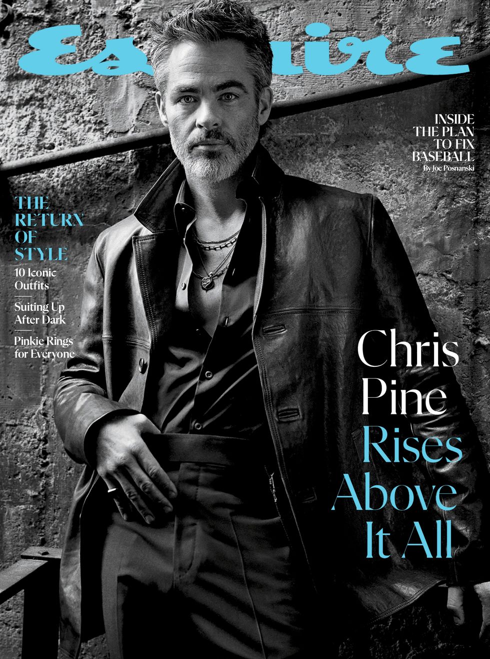 Cover Chris Pine for US Esquire March 2023 Photo Mark Seliger.