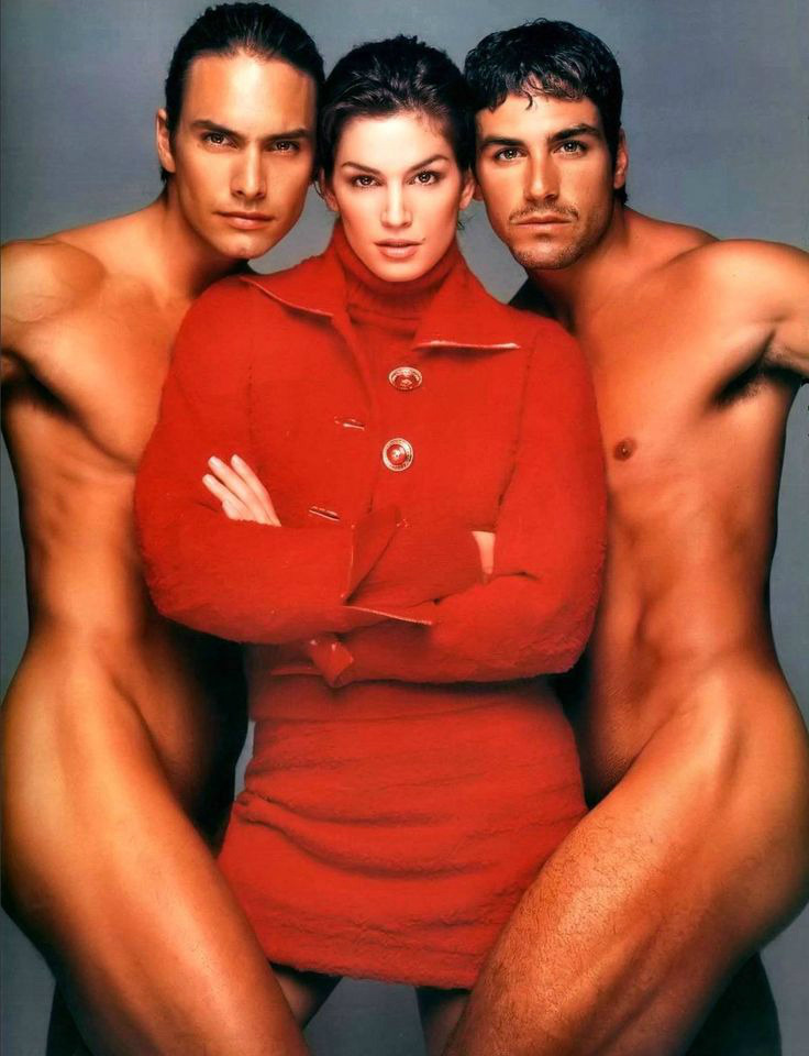 Marcus Schenkenberg, Cindy Crawford and Eric Etebari by Richard Avedon 1994