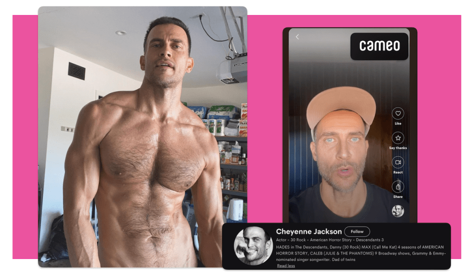 Cheyenne Jackson Sizzles in Shirtless Snapshot to Boost His Cameo&nbsp;Page