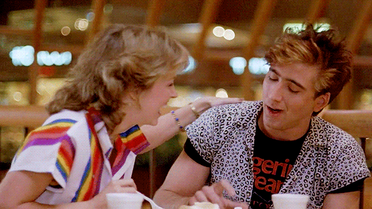 Debora Foreman and Nicolas Cage in Valley Girl (1983)