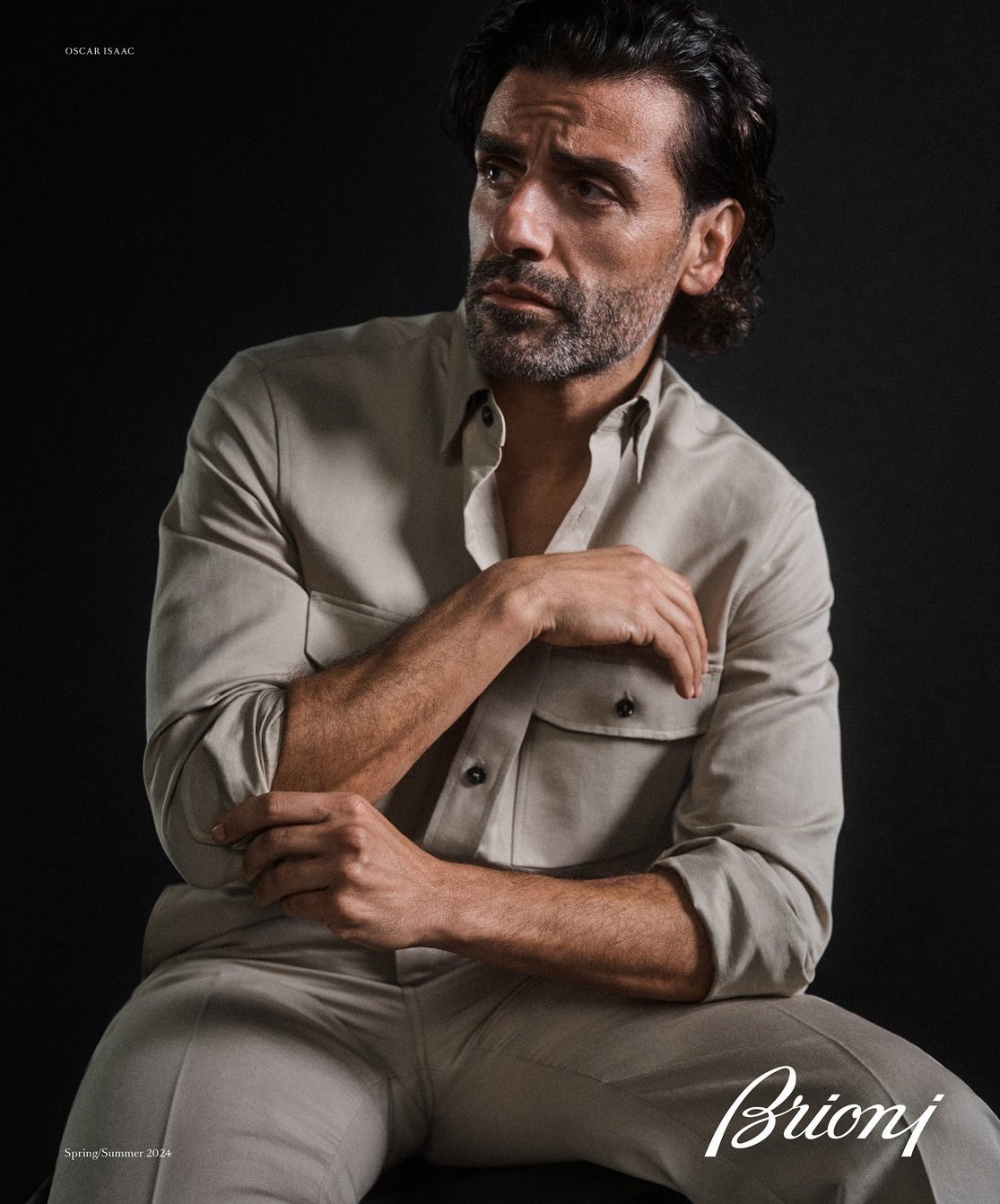 Oscar Isaac Radiates Effortless Elegance in Brioni's Spring/Summer 2024 Campaign by Josh Olins