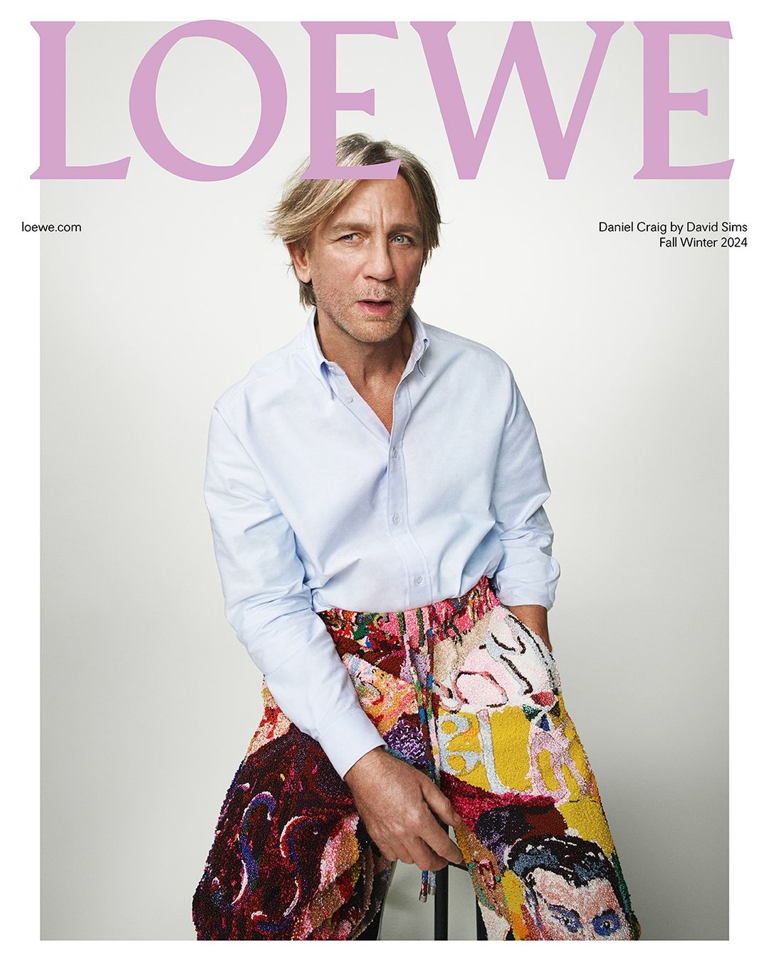 Daniel Craig showcases his fashion prowess in Loewe's Fall/Winter 2024 Men's Campaign.