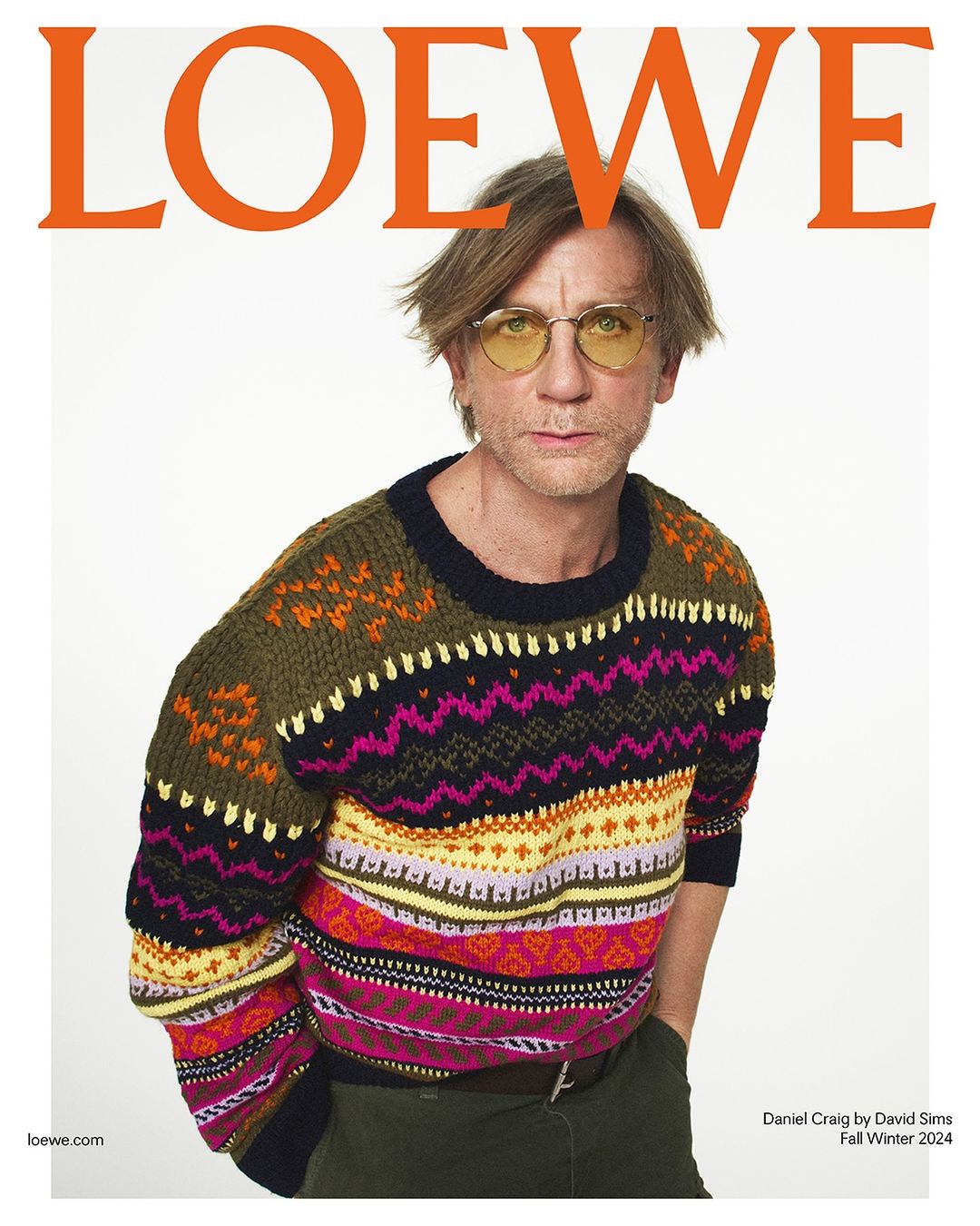 Daniel Craig showcases his fashion prowess in Loewe's Fall/Winter 2024 Men's Campaign.