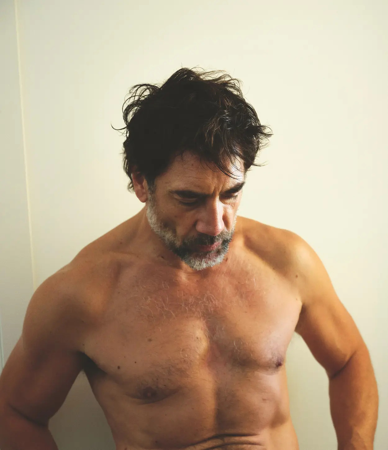 Javier Bardem opens up in a visually stunning editorial, photographed by Penélope Cruz, capturing his essence on and off screen.