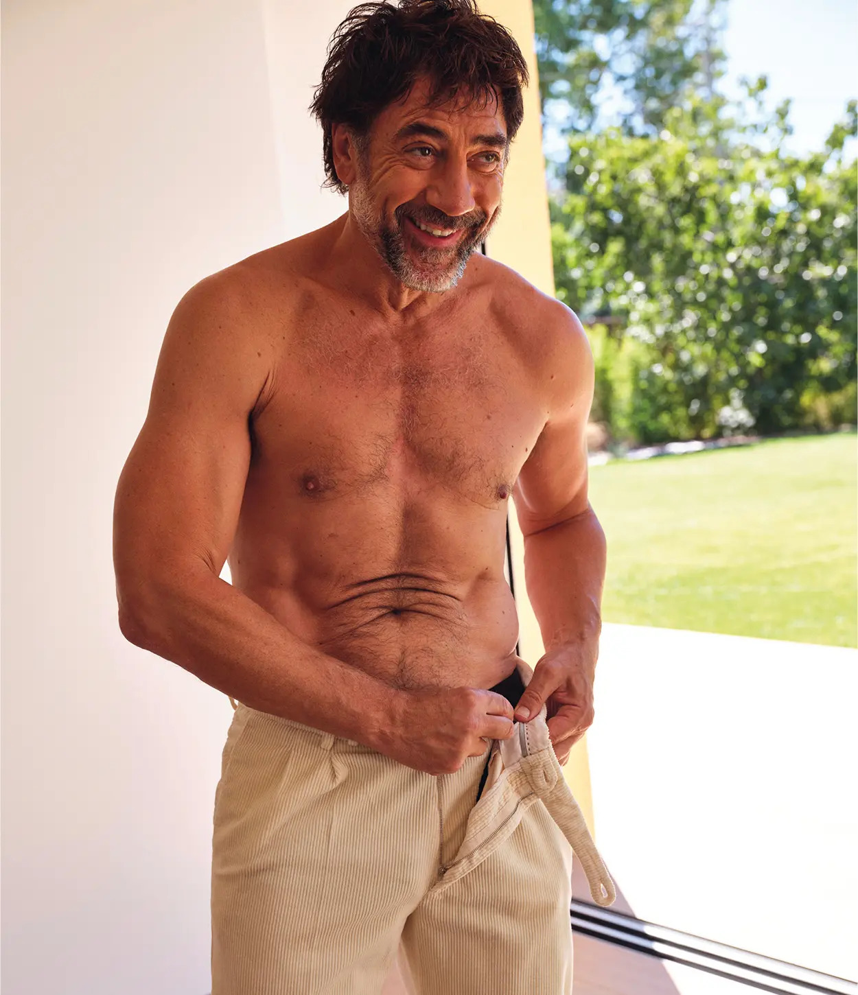 Javier Bardem opens up in a visually stunning editorial, photographed by Penélope Cruz, capturing his essence on and off screen.
