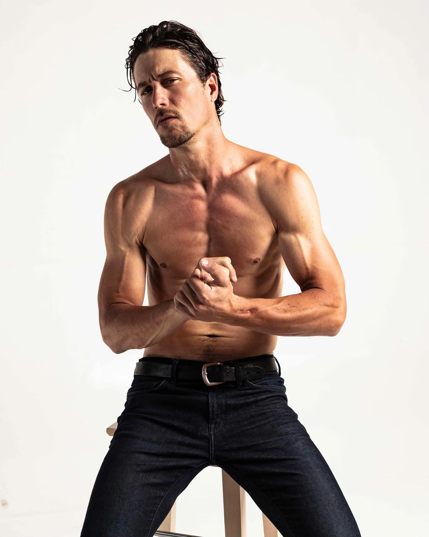 Jeremy Santucci, 44, showcases his timeless physique in an intimate studio shoot by Harol Baez, blending strength, style, and passion effortlessly.