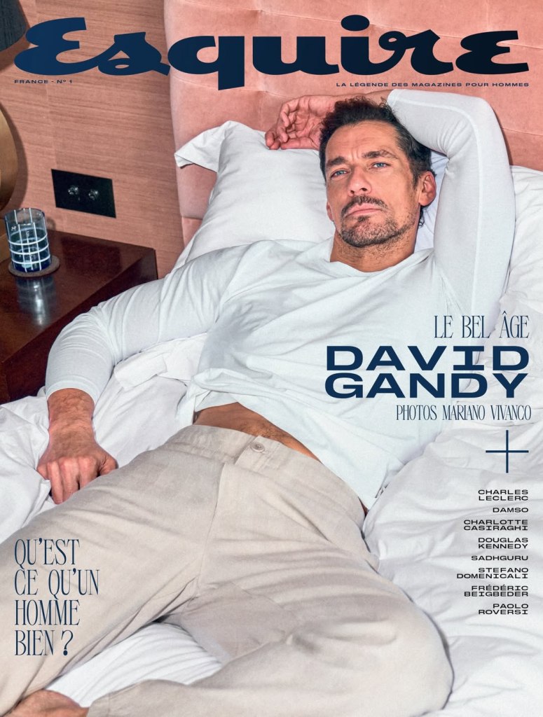 In “Le Bel Âge,” David Gandy redefines what it means to age with purpose—effortlessly blending style, experience, and a deeper take on modern masculinity on the cover of Esquire France No.1.