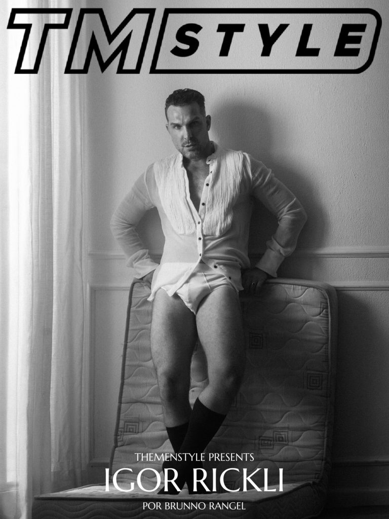 At 42, Brazilian actor Igor Rickli embodies a refined, modern masculinity in this striking editorial for The Men Style Brasil, photographed by Brunno Rangel.